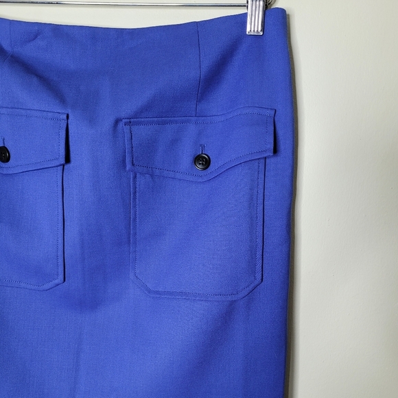 NWT Theory Project Wool Mini Skirt Size 4 Bluefin - Picture 6 of 11